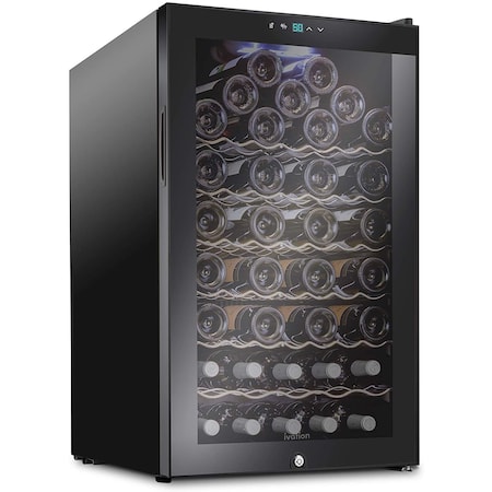 Ivation 51-Bottle Compressor Freestanding Wine Cooler Refrigerator - Black IVFWCC511B